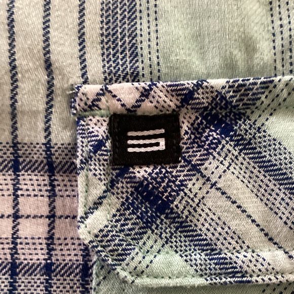 Three Sixty Six Men’s flannel XL button down shirt plaid mint green shirt fall - Picture 5 of 9